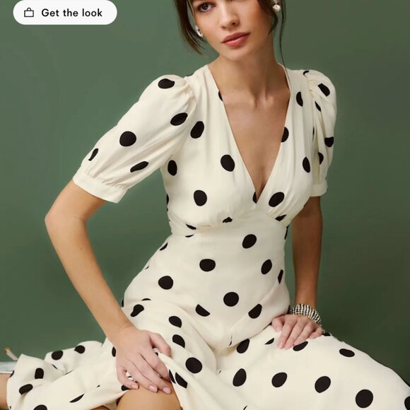 Reformation Naira Dress Ivory - Size 6 - Picture 2 of 6